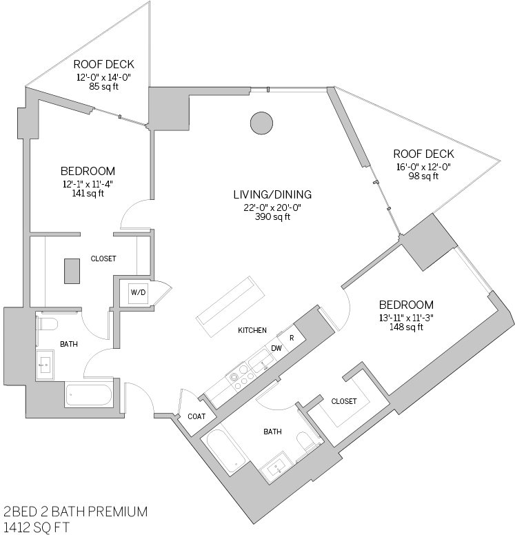 Two Bedroom Premium - L Floor Plan 10